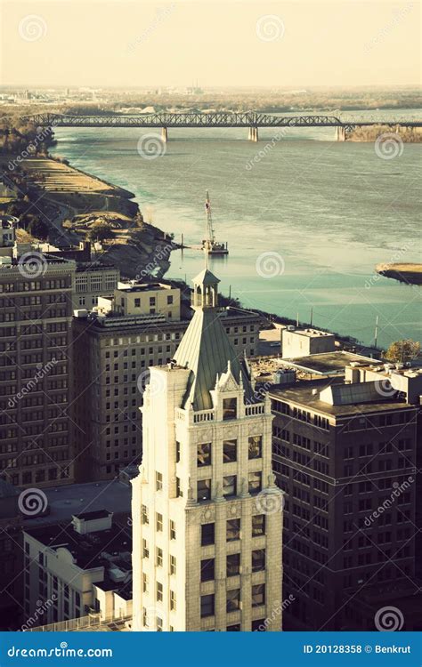 Aerial View Of Memphis Tennessee Stock Photo Image Of Life Morning