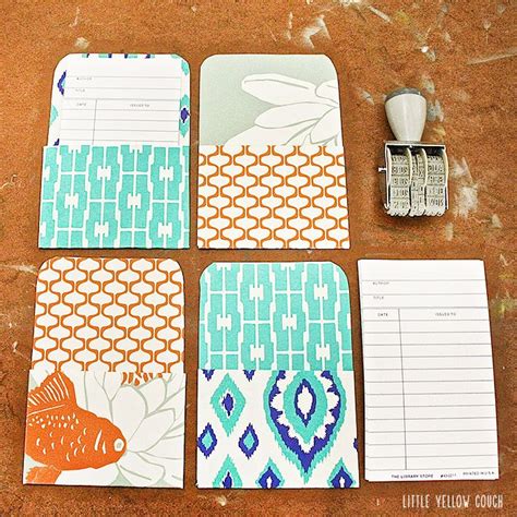 Library Card Pockets Library Pockets Paper Pocket Library Card Holder