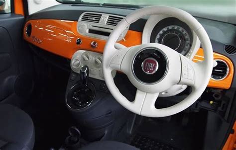 Garage Car Fiat 500 Arancia A Special Series For Japan Orange Fiat 500