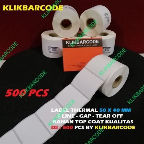 Jual LABEL STIKER DIRECT THERMAL 50 X 40 Mm 50x40 Mm 5 X 4 Cm