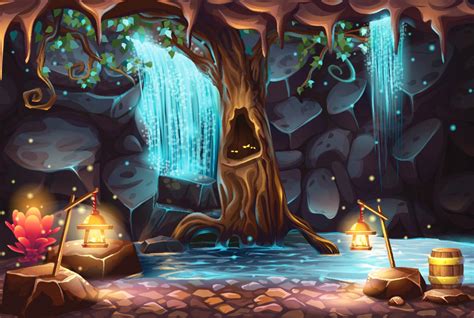 Cave With A Waterfall Jigsaw Puzzle In Waterfalls Puzzles On