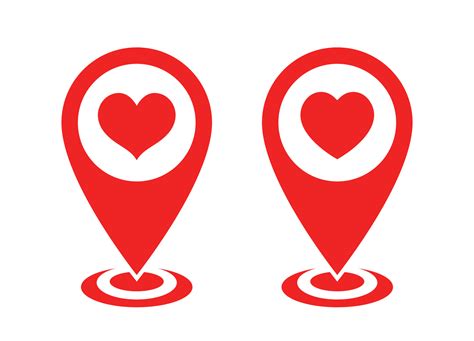 Love Location Icon Vector Pin Map With Heart Sign Symbol 20641875