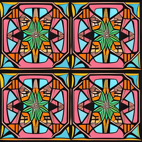 African Geometric Modern Art Panel · Creative Fabrica