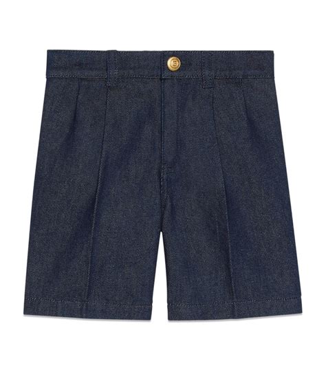 Gucci Kids Blue Denim Bermuda Shorts 4 12 Years Harrods Uk