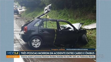 Tr S Pessoas Morrem E Quatro Ficam Feridas Ap S Carro Bater De Frente