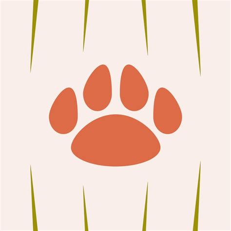 Premium Vector | Cute paw animal vector print