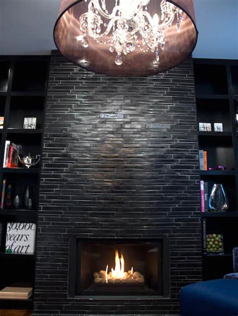 Black Stone Fireplace | Houzz