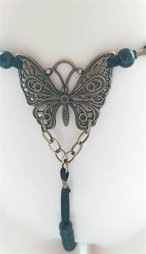 Butterfly Open Crotch Chain XXX Open Lingerie Sexy Open Etsy UK