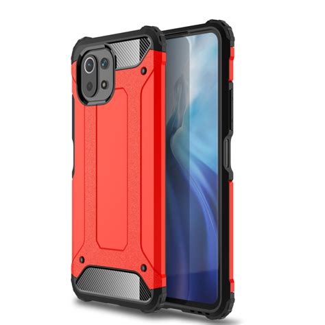 For Xiaomi Mi Lite Magic Armor Tpu Pc Combination Case Red