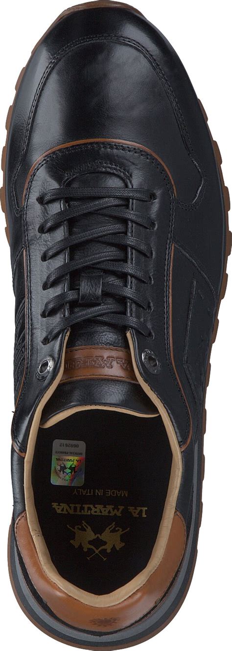 La Martina Leder Sneaker Für Herren 244001000013 Schwarz Online Bestellen Prange