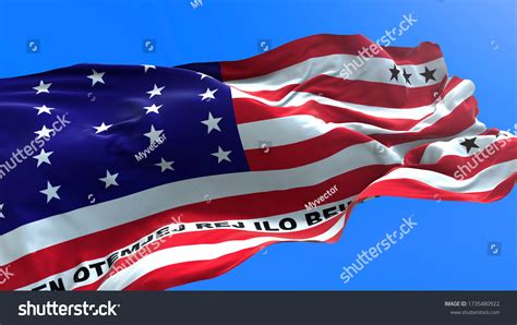 Bikini Atoll Flag D Realistic Waving Stock Illustration Shutterstock