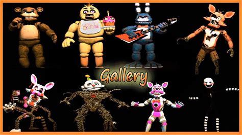 Fnaf Vr Gallery Show All Fnaf Vr Characters On Stage YouTube