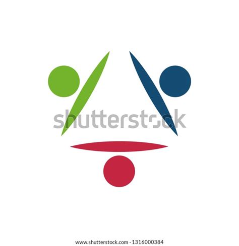 Colorful Teamwork Logo Stock Vector Royalty Free 1316000384