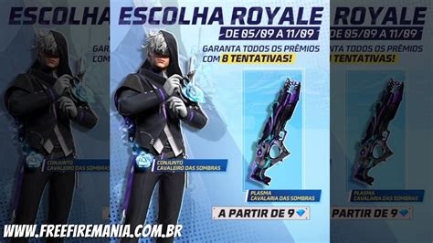 Free Fire Cavaleiros das Sombras é a recompensa do novo Escolha Royale