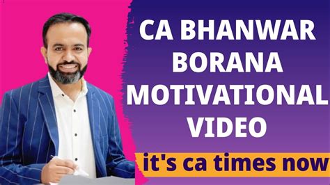 Ca Bhanwar Borana Bb Sir Motivational Video For Ca Students Exam