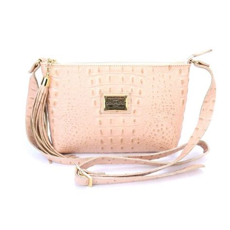 Bolsa Clucth Couro Legitimo Rose Croco Oliver Mour Olivermour