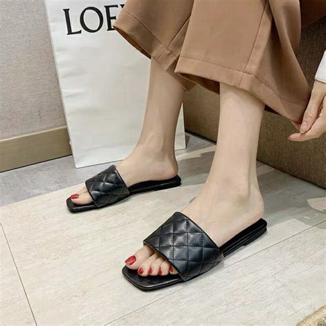 Mua Dép nữ quai ngang da mềm trần chỉ siêu hot mang cực êm chân giá rẻ nhất TecKi Vn