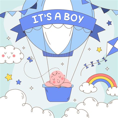 Welcoming Baby Boy Celebration 9640599 Vector Art At Vecteezy