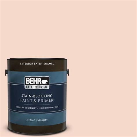 Behr Ultra Gal M Pink Sea Salt Satin Enamel Exterior Paint