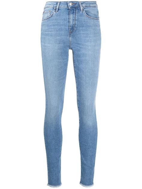 Tommy Hilfiger High Waisted Skinny Jeans Blue FARFETCH