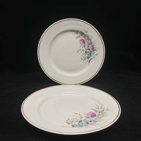 Набор из 2 десертных тарелок с цветочным декором, фарфор ...