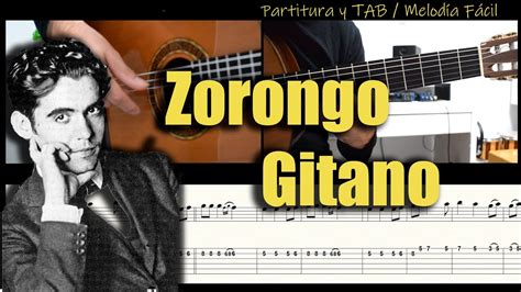 Zorongo Gitano Federico Garc A Lorca Melod A Para Guitarra Chords