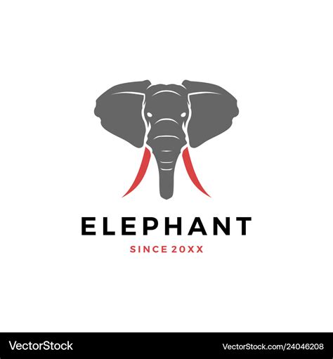 Elephant Head Logo Icon Royalty Free Vector Image