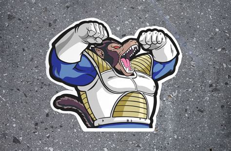 Great Ape Vegeta Dragon Ball Z Waterproof Peeker Sticker Etsy
