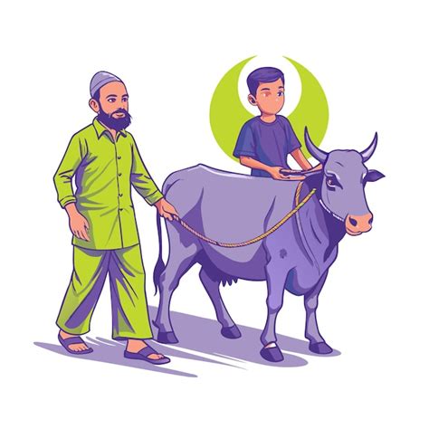 Premium Vector Holy Eid Al Adah Concept Illustration