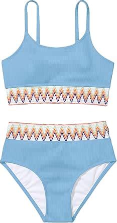 Amazon Lilosy High Waisted Tummy Control Bikini Striped Ribbed Women Cheeky Brazilian