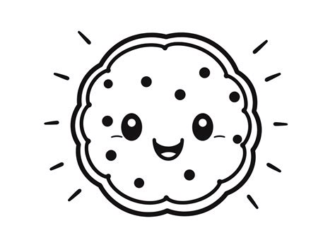 Tasty Biscuit Coloring Coloring Page