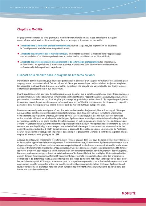 La formation pour la mobilité - La mobilité pour la formation by Agence