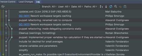 Intellij Idea 20163 Eap Faster Git Log Parameter Hints And More