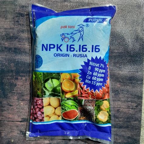 Jual PUPUK NPK 16 16 16 PAK TANI 1 KG Shopee Indonesia