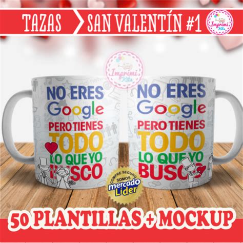 50 Plantillas Tazas Enamorados San Valentin Sublimar Mockup 1