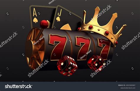 Casino Slot Machine Crown King Set Stock Illustration 2052565907 ...