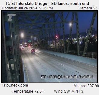 WSDOT - I-5 at Interstate Bridge SB, south end Camera