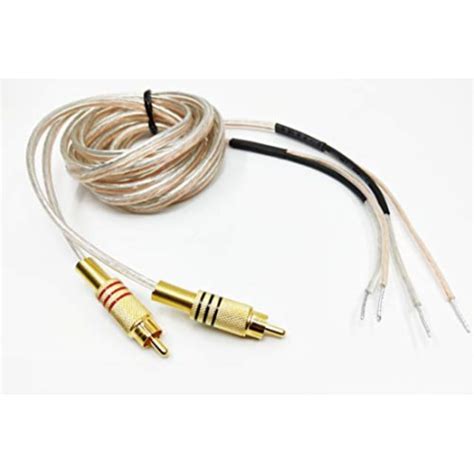 Gaozo 6ft 18 Awg Speaker Wire Pair Cables Rca Cable Speaker Wire With Dual Rca Male Plugs