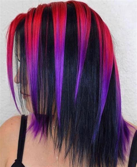 40 Crazy Hair Colour Ideas To Try In 2022 Ombre Red To Purple I Take