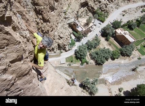 Rock climbing, Todra gorge, Morocco Stock Photo - Alamy