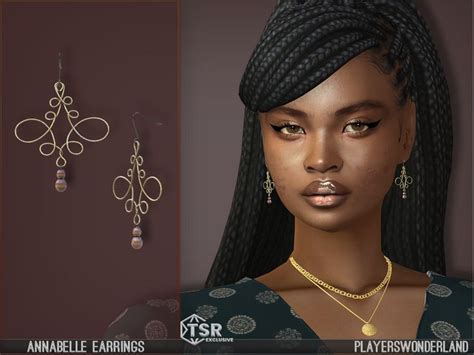 PlayersWonderland S Annabelle Earrings In 2024 Sims 4 Mods Sims Sims Cc