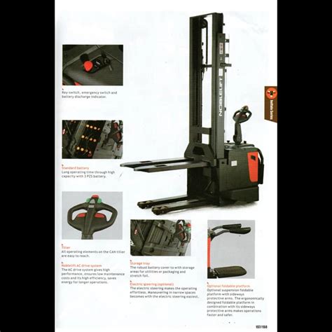 Jual Stacker Full Electric PS 2036 N Merk Noblelift Berkwalitas Bailk