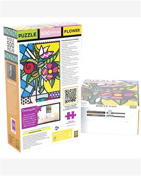 Riachuelo Puzzle Pe As Flower Romero Britto