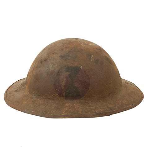 Original Us Wwi M1917 Helmet Of The 3rd Infantry Division With