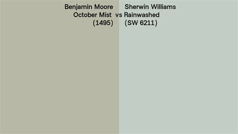 Benjamin Moore October Mist 1495 Vs Sherwin Williams Rainwashed SW