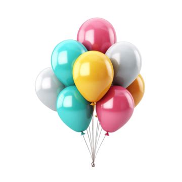 D Colorful Balloons D Ballons Colorful Png Transparent Clipart