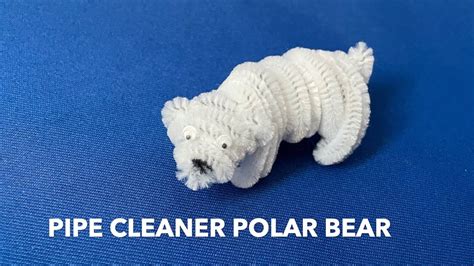 How To Make A Pipe Cleaner Polar Bear Pipe Cleaner Craft Youtube