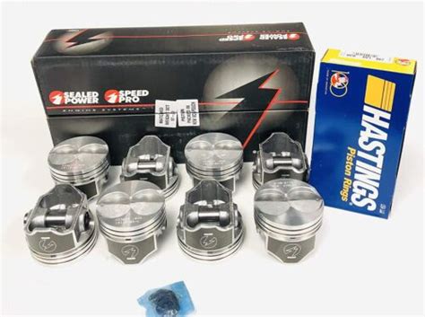 Speed Pro Hypereutectic Coated Flat Top Pistons8cast Rings Ford 58l 351w 020 Ebay