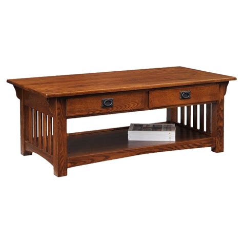 Loon Peak® Brockton Solid Wood Coffee Table In Medium Oak And Reviews