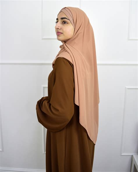 Chiffon With Jersey Cap Instant Hijab Caramel Ina Collection